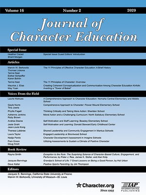 cover image of Journal of Character Education
